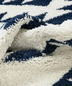 Well Woven Edona Moroccan Tribal White Shag Rug Global