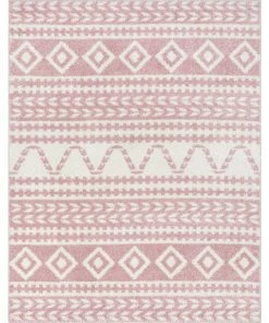 Well Woven Cossima Tribal Moroccan Pink Shag Rug