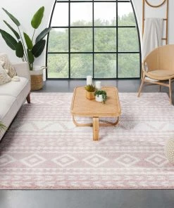 Well Woven Cossima Tribal Moroccan Pink Shag Rug 20 Well Woven Cossima Tribal Moroccan Pink Shag Rug