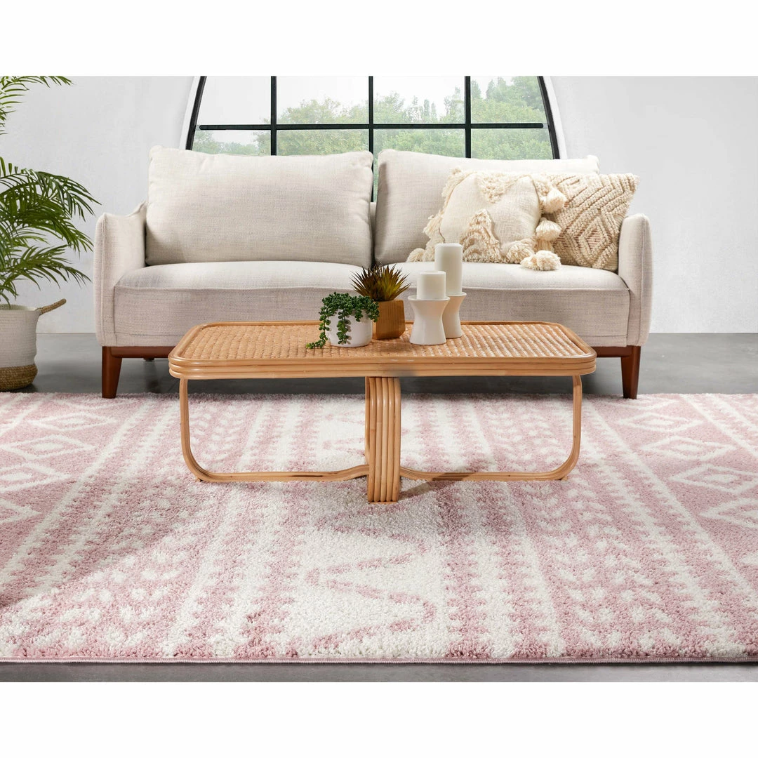 Well Woven Cossima Tribal Moroccan Pink Shag Rug 11 Well Woven Cossima Tribal Moroccan Pink Shag Rug