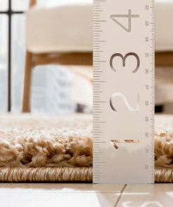 Well Woven Global Cossima Moroccan Geometric Pattern Ivory Thick Shag Rug