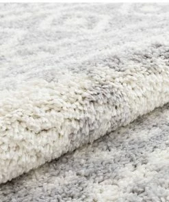 Well Woven Global Cossima Tribal Moroccan Grey Shag Rug