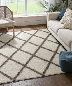 Well Woven Cole Ivory Modern Rug