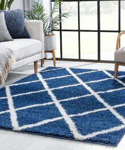 Well Woven Tribal Cole Blue Modern Rug
