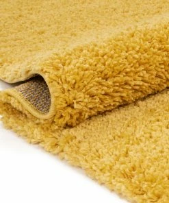 Well Woven Piper Solid Modern Yellow Shag Rug