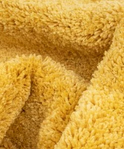 Well Woven Piper Solid Modern Yellow Shag Rug