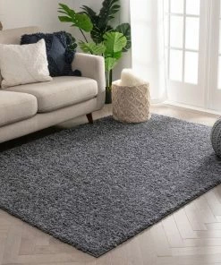 Well Woven Shag Piper Dark Grey Modern Rug