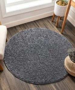 Well Woven Shag Piper Dark Grey Modern Rug