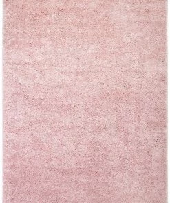 Well Woven Piper Solid Pink Shag Rug