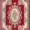 Well Woven Medallion Centre Red Traditional Rug Oriental & Persian