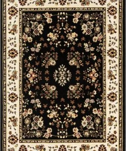 Well Woven Bijar Classic Black Traditional Rug