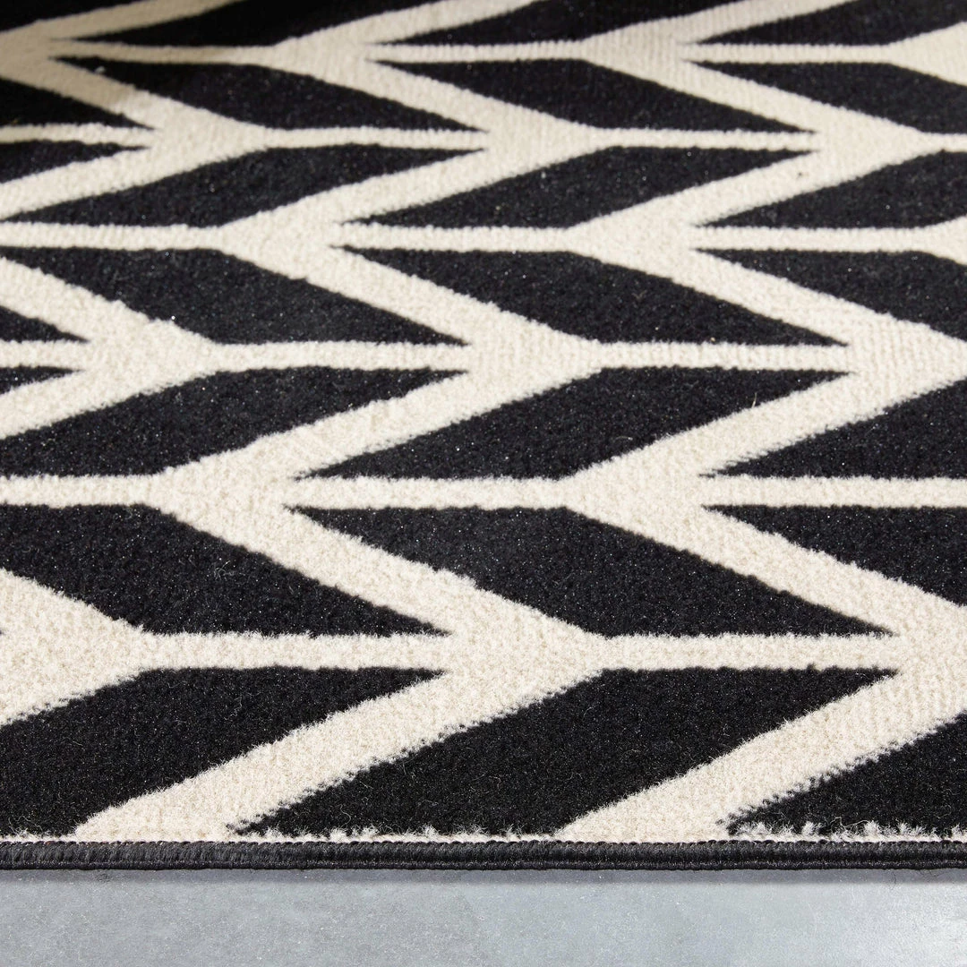 Well Woven Bourban Chevron Black Modern Rug 9 Well Woven Bourban Chevron Black Modern Rug