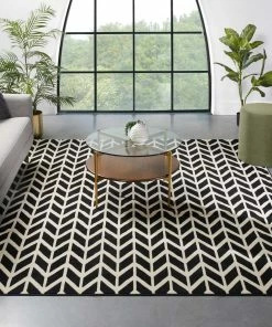 Well Woven Bourban Chevron Black Modern Rug 18 Well Woven Bourban Chevron Black Modern Rug