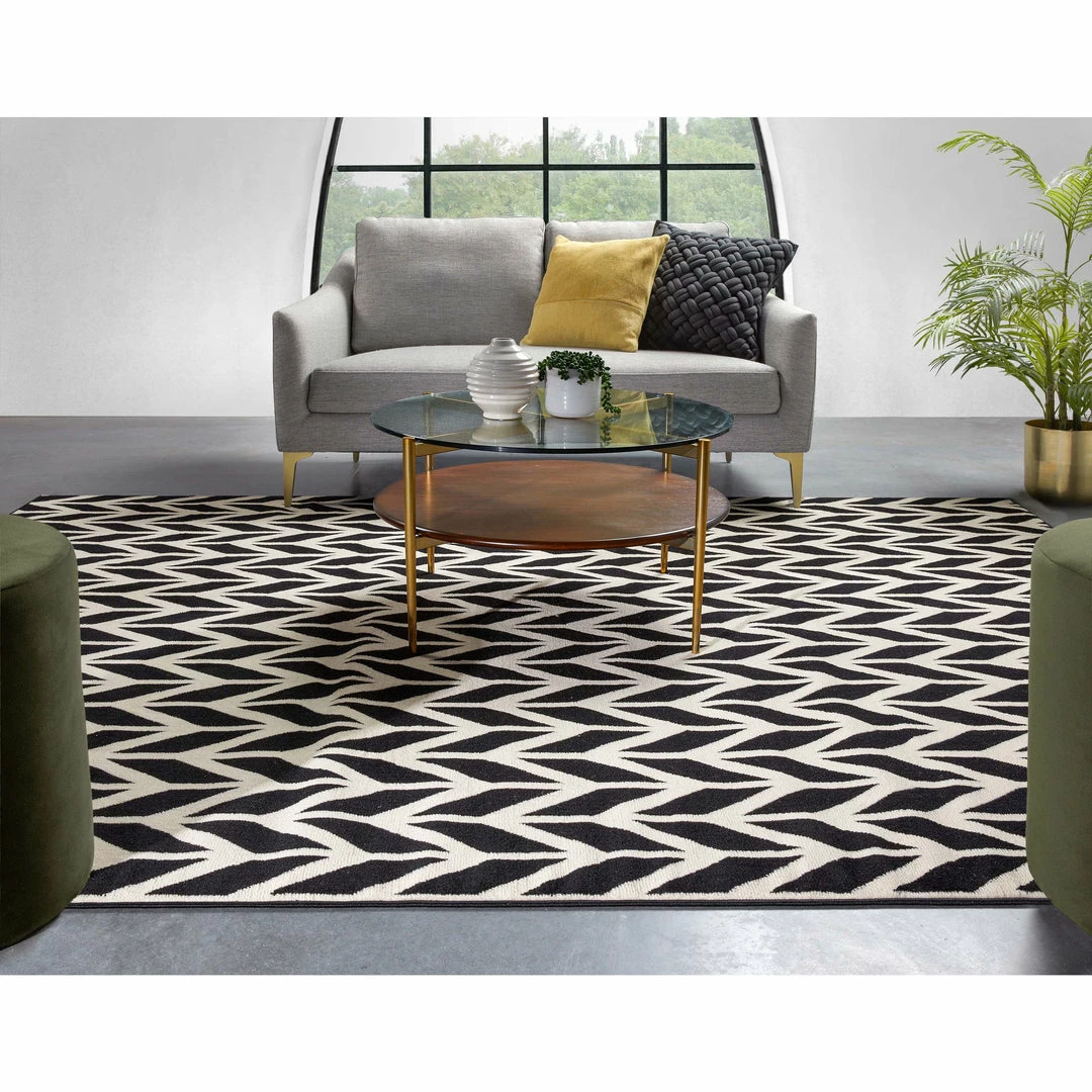 Well Woven Bourban Chevron Black Modern Rug 11 Well Woven Bourban Chevron Black Modern Rug