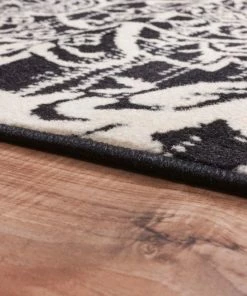 Well Woven Ginger Damask Black Modern Rug 7'10" X 9'10"