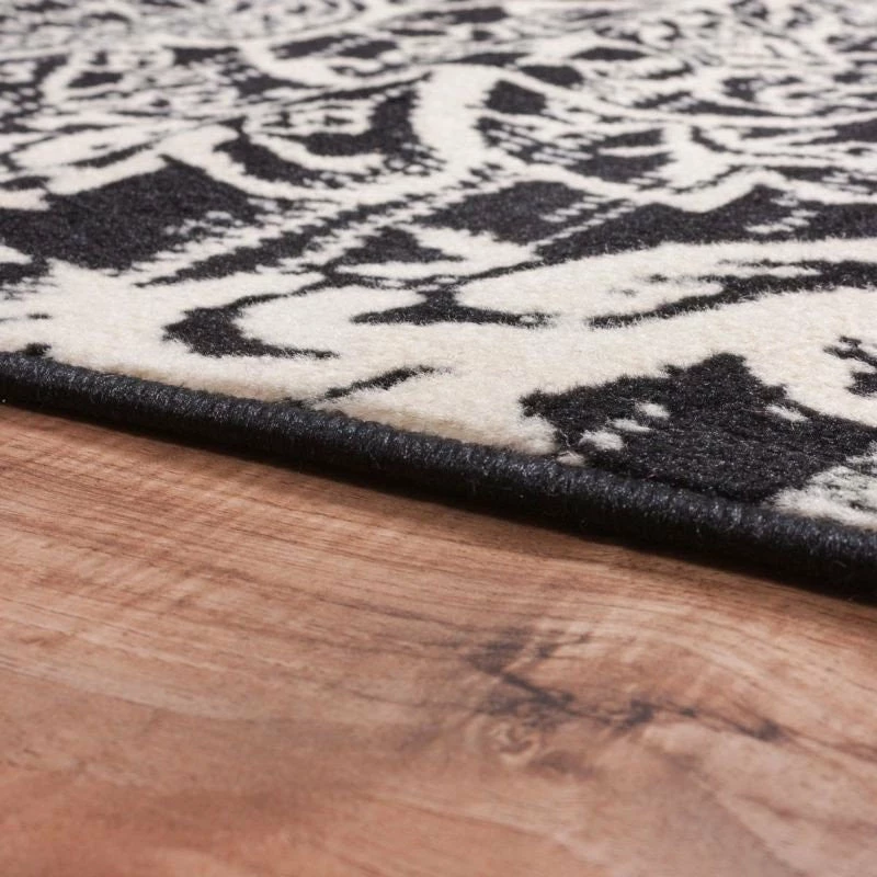 Well Woven Ginger Damask Black Modern Rug 7'10" X 9'10" 2 Well Woven Ginger Damask Black Modern Rug 7'10" X 9'10"