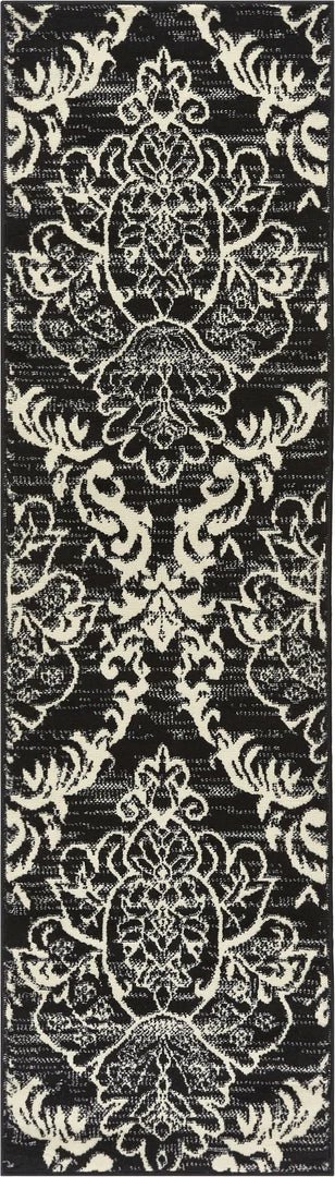 Well Woven Ginger Damask Black Modern Rug 7'10" X 9'10" 3 Well Woven Ginger Damask Black Modern Rug 7'10" X 9'10"