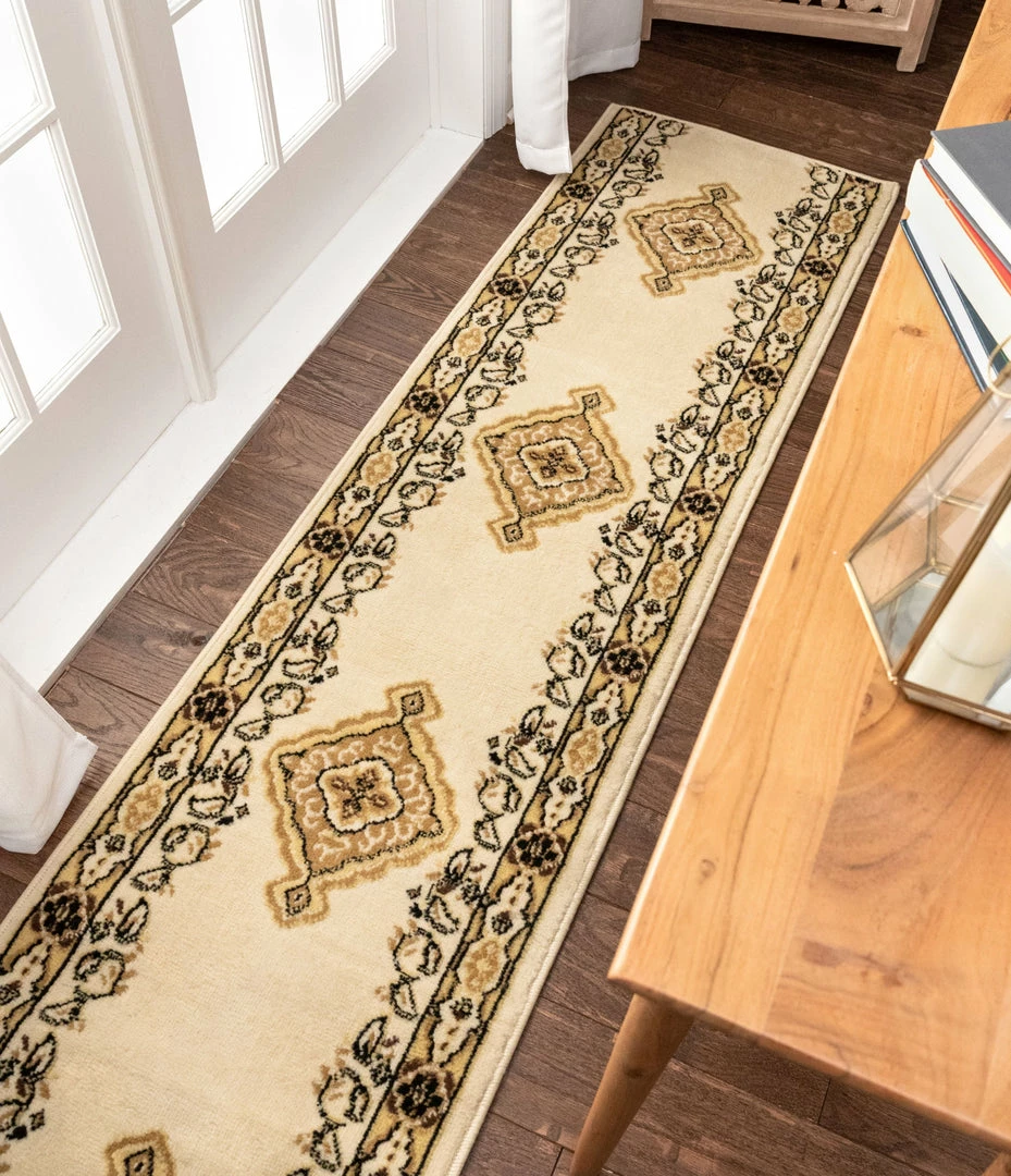Well Woven Tehran Custom Size Runner Traditional Ivory 24 Inch Width X Choose Your Length Hallway Runner Rug 4 Well Woven Tehran Custom Size Runner Traditional Ivory 24 Inch Width X Choose Your Length Hallway Runner Rug