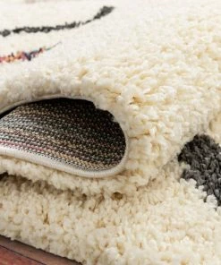 Well Woven Demi Ivory Tribal Nomadic Diamond Shag Rug 10 Well Woven Demi Ivory Tribal Nomadic Diamond Shag Rug