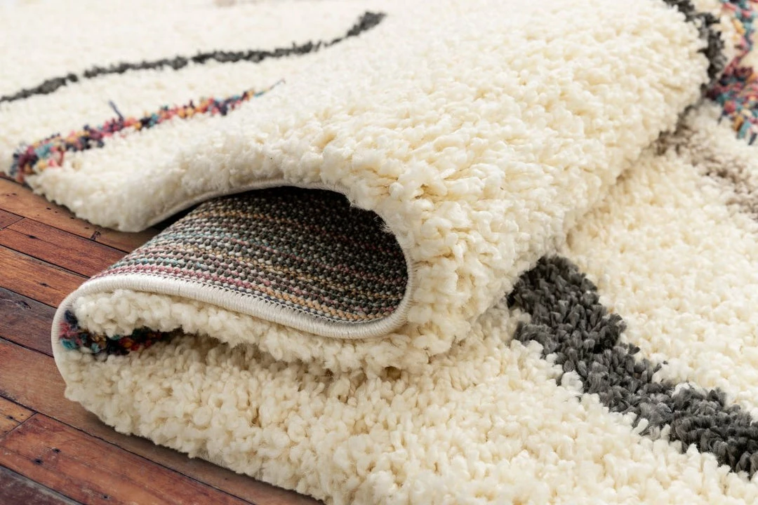 Well Woven Demi Ivory Tribal Nomadic Diamond Shag Rug 4 Well Woven Demi Ivory Tribal Nomadic Diamond Shag Rug