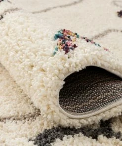 Well Woven Silvie Ivory Tribal Nomadic Stripes Shag Rug By Chill Rugs 5'3