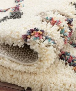 Well Woven Global Darcie Ivory Tribal Nomadic Trellis Shag Rug By Chill Rugs 3'11" X 5'3" 8 Well Woven Global Darcie Ivory Tribal Nomadic Trellis Shag Rug By Chill Rugs 3'11