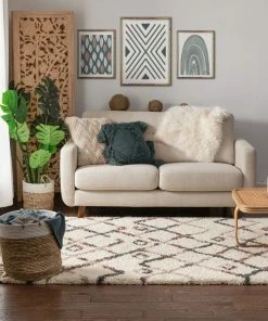 Well Woven Global Darcie Ivory Tribal Nomadic Trellis Shag Rug By Chill Rugs 3'11" X 5'3" 10 Well Woven Global Darcie Ivory Tribal Nomadic Trellis Shag Rug By Chill Rugs 3'11