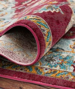 Well Woven Ari Red Vintage Serapi Medallion Rug Global