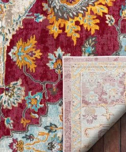 Well Woven Ari Red Vintage Serapi Medallion Rug Global