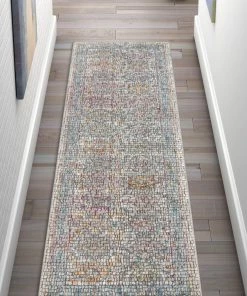 Well Woven Fiona Multi Vintage Panel Persian Mosaic Rug Global