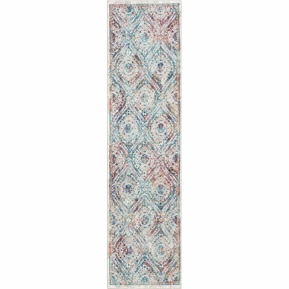 Well Woven Global Ava Ivory Vintage Panel Mosaic Ogee Persian Rug 7 Well Woven Global Ava Ivory Vintage Panel Mosaic Ogee Persian Rug