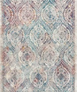 Well Woven Global Ava Ivory Vintage Panel Mosaic Ogee Persian Rug