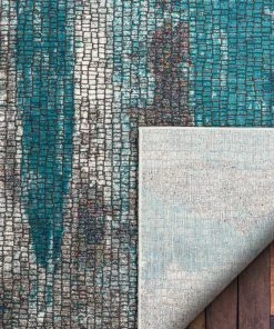 Well Woven Global Sloane Blue Vintage Abstract Mosaic Rug