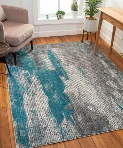 Well Woven Global Sloane Blue Vintage Abstract Mosaic Rug