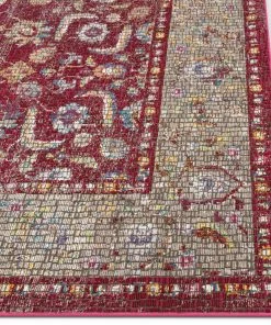 Well Woven Vanessa Red Vintage Oriental Persian Mosaic Rug