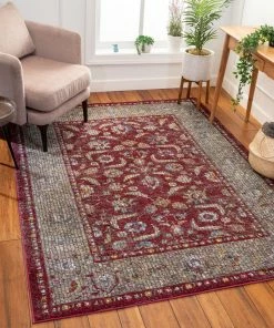 Well Woven Vanessa Red Vintage Oriental Persian Mosaic Rug