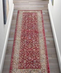 Well Woven Vanessa Red Vintage Oriental Persian Mosaic Rug