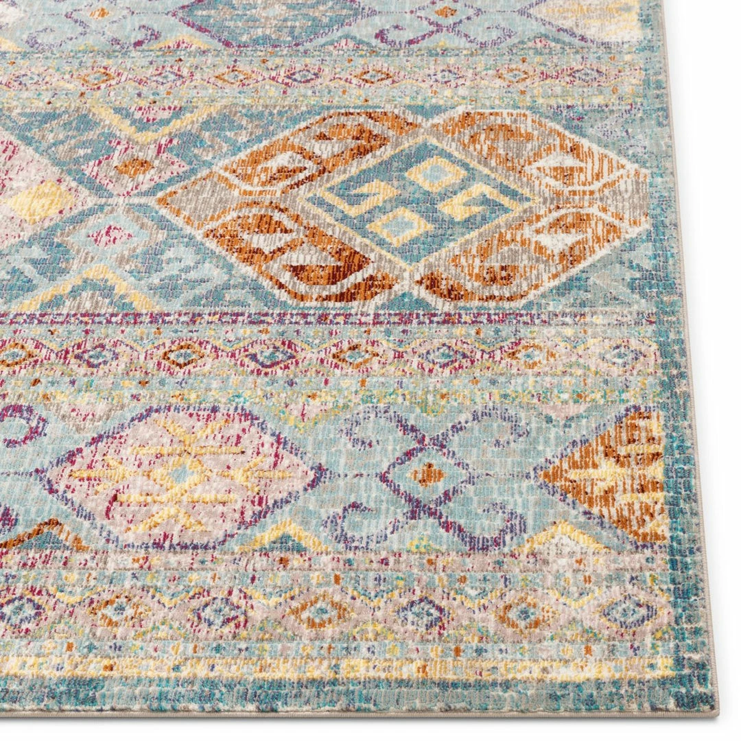 Well Woven Global Eden Blue Vintage Mosaic Pastel Rug 5 Well Woven Global Eden Blue Vintage Mosaic Pastel Rug