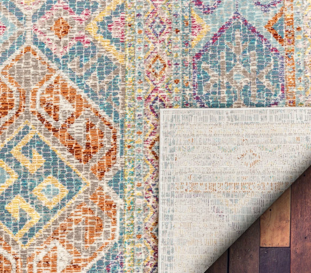 Well Woven Global Eden Blue Vintage Mosaic Pastel Rug 4 Well Woven Global Eden Blue Vintage Mosaic Pastel Rug