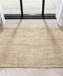 Well Woven Lola Jute Chevron Natural Hand-Woven Chunky-Textured Rug Jute + Natural 25 Well Woven Lola Jute Chevron Natural Hand-Woven Chunky-Textured Rug Jute + Natural