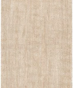 Well Woven Lola Jute Chevron Natural Hand-Woven Chunky-Textured Rug Jute + Natural