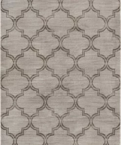 Well Woven Jaclyn Grey Modern Moroccan Lattice Rug
