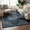 Well Woven Sultana Blue Vintage Floral Rug