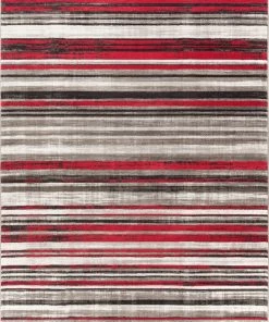 Well Woven Signature Stripes Red Modern Rug Global