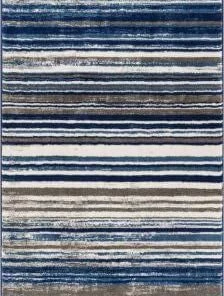Well Woven Signature Stripes Blue Modern Distressed Rug Global