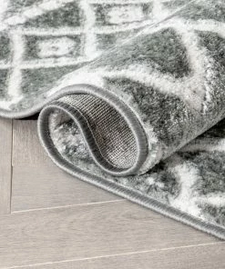 Well Woven Hira Moroccan Trellis Geometric Grey High-Low Rug Global 15 Well Woven Hira Moroccan Trellis Geometric Grey High-Low Rug Global