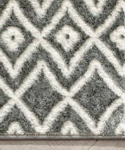 Well Woven Hira Moroccan Trellis Geometric Grey High-Low Rug Global 13 Well Woven Hira Moroccan Trellis Geometric Grey High-Low Rug Global