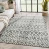 Well Woven Hira Moroccan Trellis Geometric Grey High-Low Rug Global