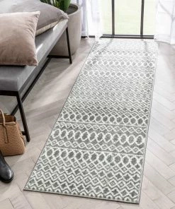 Well Woven Hira Moroccan Trellis Geometric Grey High-Low Rug Global 17 Well Woven Hira Moroccan Trellis Geometric Grey High-Low Rug Global