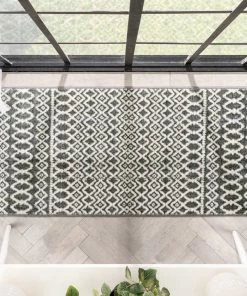 Well Woven Hira Moroccan Trellis Geometric Grey High-Low Rug Global 19 Well Woven Hira Moroccan Trellis Geometric Grey High-Low Rug Global
